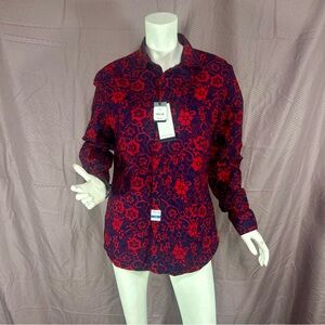 NWT Denim & Flower Ricky Singh Shirt Mens L Print Edition Button Front LS Floral